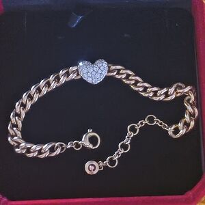 18k Rose Gold Diamond Heart Bracelet 💎